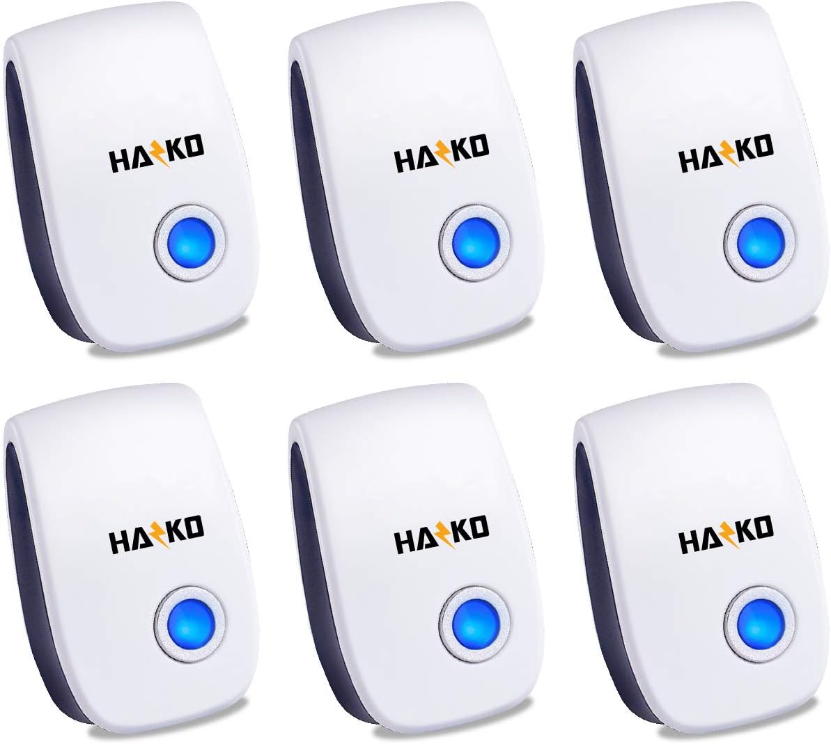 HAZKO Ultrasonic Pest Repeller - 6 Packs - Humane Rodent Repellent - Plug-in Pest Repellent for Mice, Spiders, Insects, Bugs, Cockroaches, and Ants : Garden & Outdoor