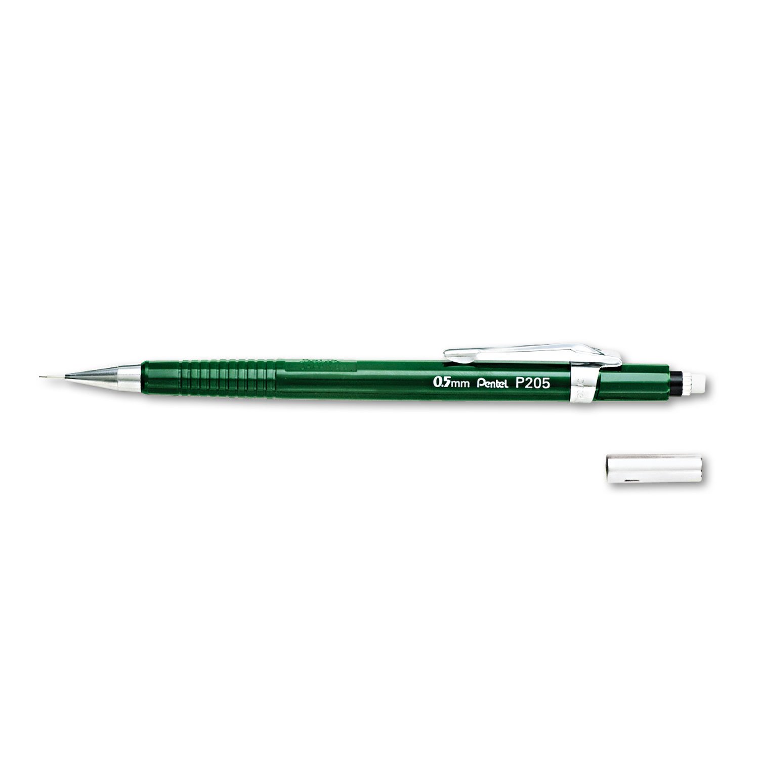 Pentel P205-D 0.5 mm HB Pencil Case, Green