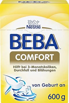 Nestlé Beba Comfort Spezialnahrung, bei 3-Monatskoliken, Durchfall und Blähungen, Anfangsmilch, alleinige Säuglingsnahrung, v