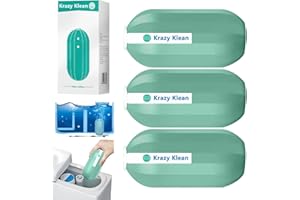 AIRBIL Krazy Klean Toilet Cleaner, Krazy Clean Pro 10 Years Toilet Bowl Cleaners Gel Freshener in Bottle Fresh Scent, Krazyklean Automatic Long-Lasting Toilet Tank Cleaning System Agent Tablets Block(3pcs)