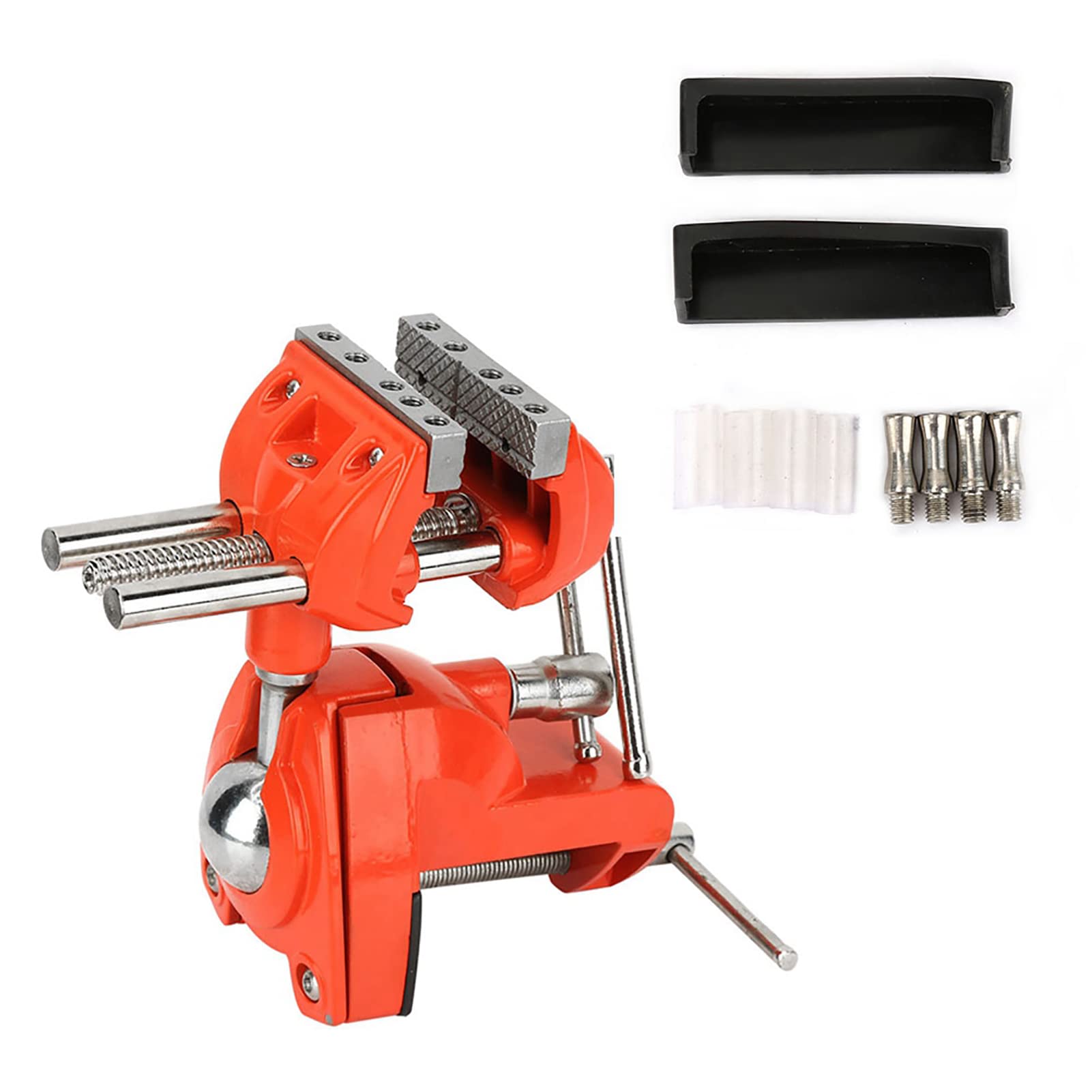 Rotating Clamp Vise,Mini 360° Table Vise Adjustable 70mm Jaw Width Vise Table Clamp for Workbench Woodwork