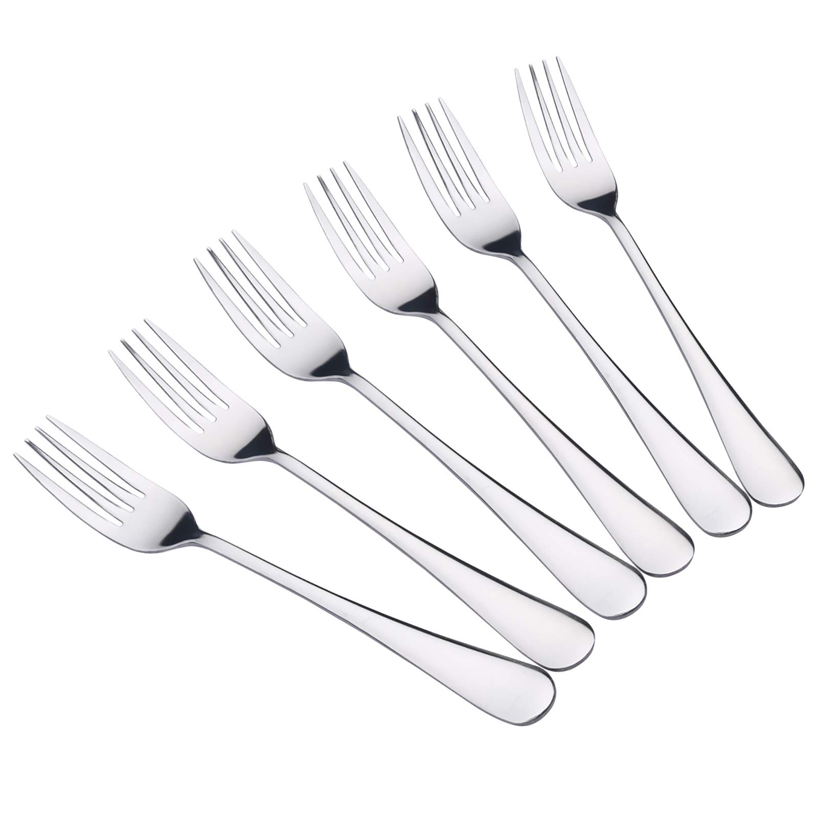 VANRA 6-Piece Dinner Forks Set Heavy Duty Stainless Steel Silver Cutlery Set 8 inches (6 Forks)
