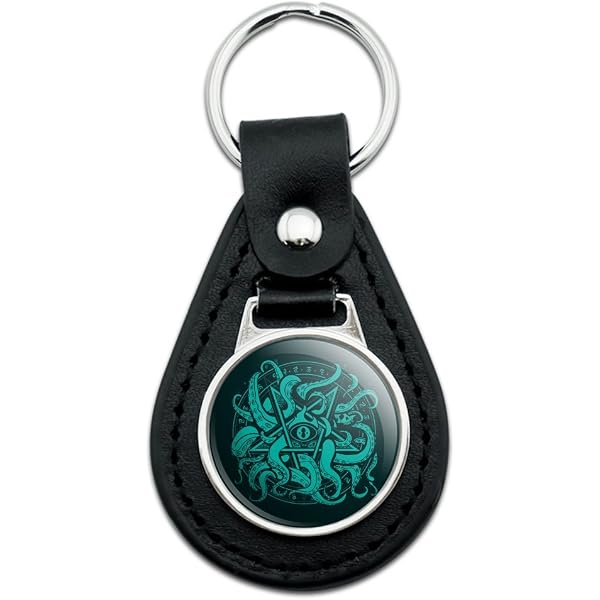 GRAPHICS & MORE Utah State University Keychain – Black Leather With Resin Logo, 1.5x2.5 Inches, Officially Licensed