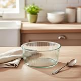 Pyrex Bake & Enjoy Glass Soufflé Dish 22cm x 22cm x 10cm High Resistance view 3