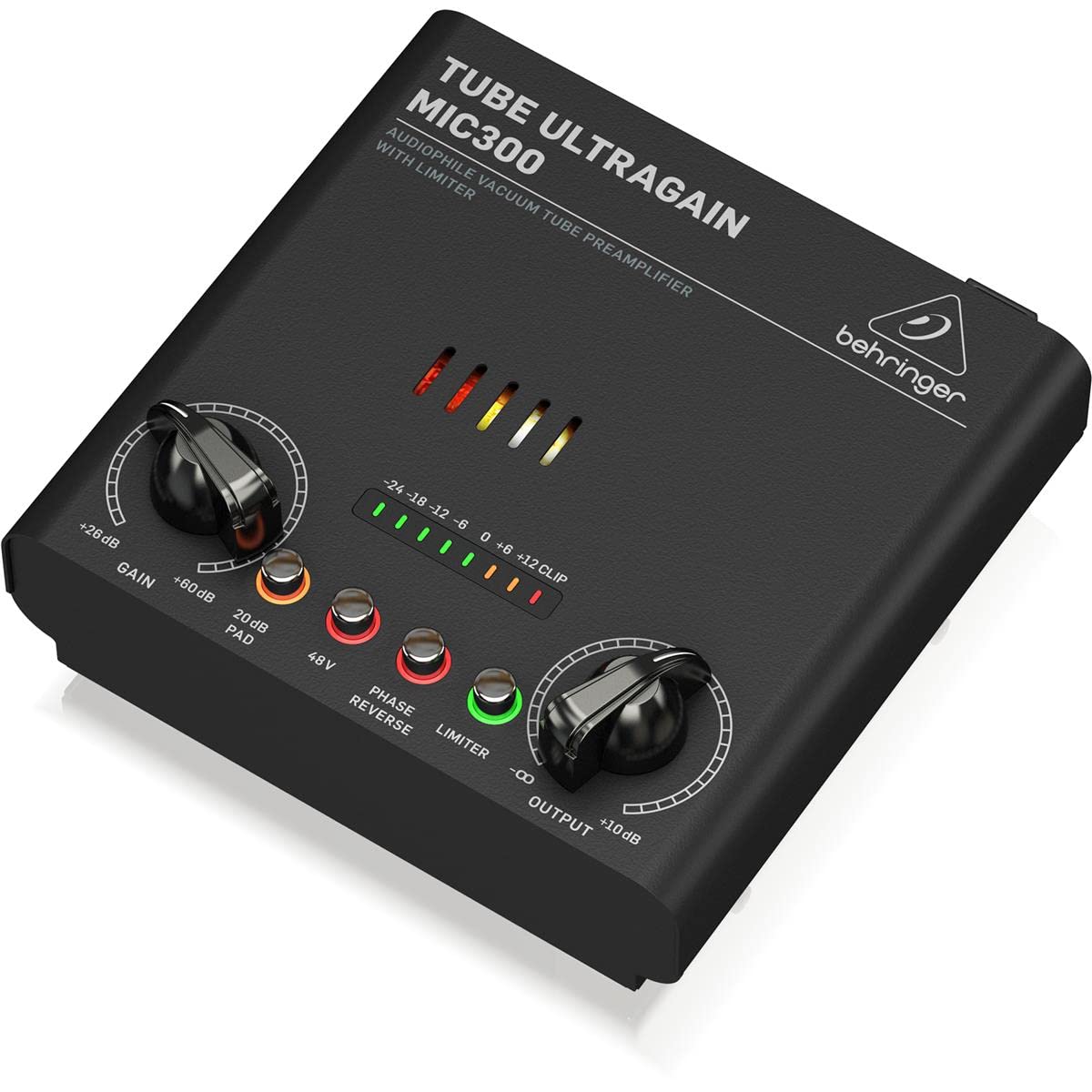 Behringer Tube ULTRAGAIN MIC300 Audiophile Vacuum Tube Preamplifier with Limiter