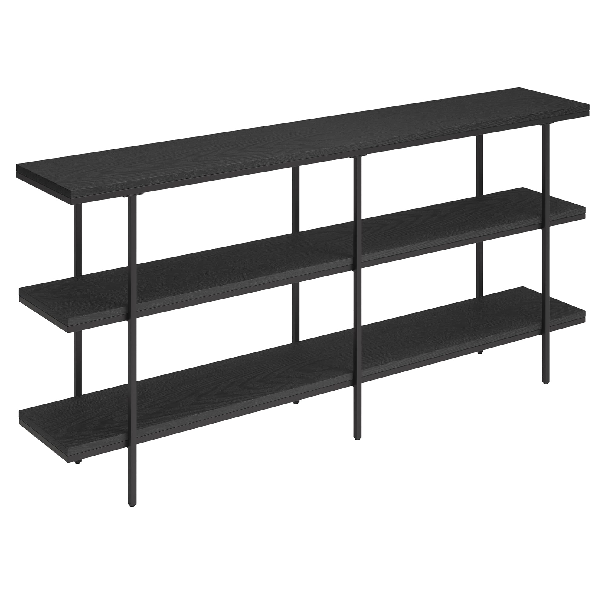 Photo 1 of Harper 64'' Wide Rectangular Console Table in Black Grain