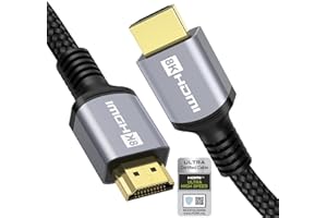 Anhuicco HDMI Cables 2.1 4K 8K HDR Certified 10FT 48Gbps 8K 10K 60Hz 4K 120Hz 2K 240Hz ALLM Freesync Dobly VRR ARC eARC HDR10+ HDCP 2.3 Compatible Gaming PS5 Xbox Soundbar Real 8K Fire TV