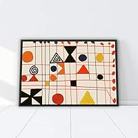 Framed Canvas Wall Art Colorful Geometric Canvas Prints Home Artwork Decoration for Living Room,Bedroom - 16x24 inches