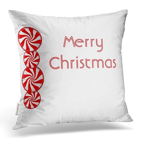 Amazon Com Emvency Throw Pillow Case Dec Christmassy Peppermint