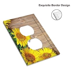 Cuitxrac Sunflowers Outlet Covers Yellow Floral
