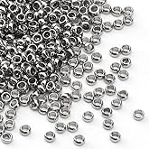 DADIFEN 304 Stainless Steel Round Crimp Beads 2.0mm 500pcs for Jewelry DIY Making and Repairing