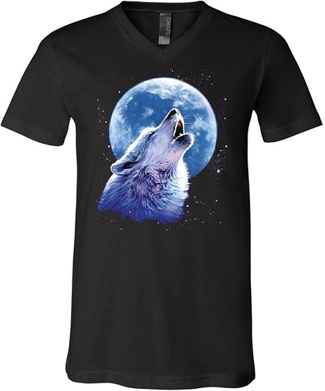 Long sleeve t-shirt lone wolf howling 