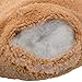 QUMY Cat Sleeping Bag Warm Soft Puppy Cat Bed Cave Igloo Nest Brown (21.5'' * 18.8'' * 5.1'' )