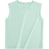 POBIDOBY Boys Tank Tops Casual Undershirts Sleeveless Crewneck Athletic Tees Basic Solid Undershirts 2-8 Years