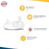 MAISUZA Pack of 10 UK Plug Socket Covers 3 Pin White Baby Safety view 3