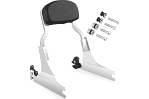 Harvards Chrome Chop Detachable Sissybar Backrest Fits for Harley FATBOY FLSTF 00-06 FLSTN 05-17 Deluxe/SPRINGER FLSTF,Heritage 06,Chrome