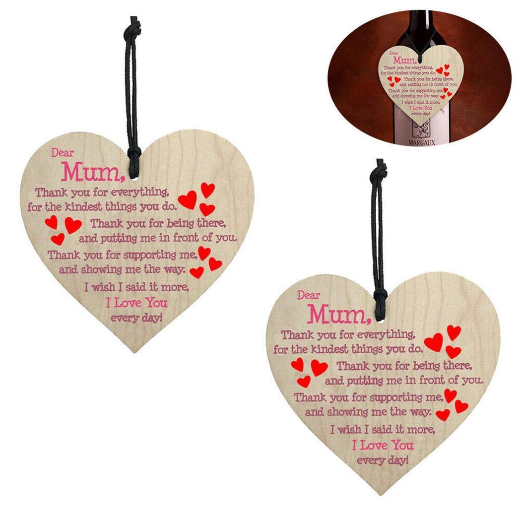 melysUS Home Art Decor Heart Shape Doors Windows Indoor Wooden Decoration Pendant Signs Plaques