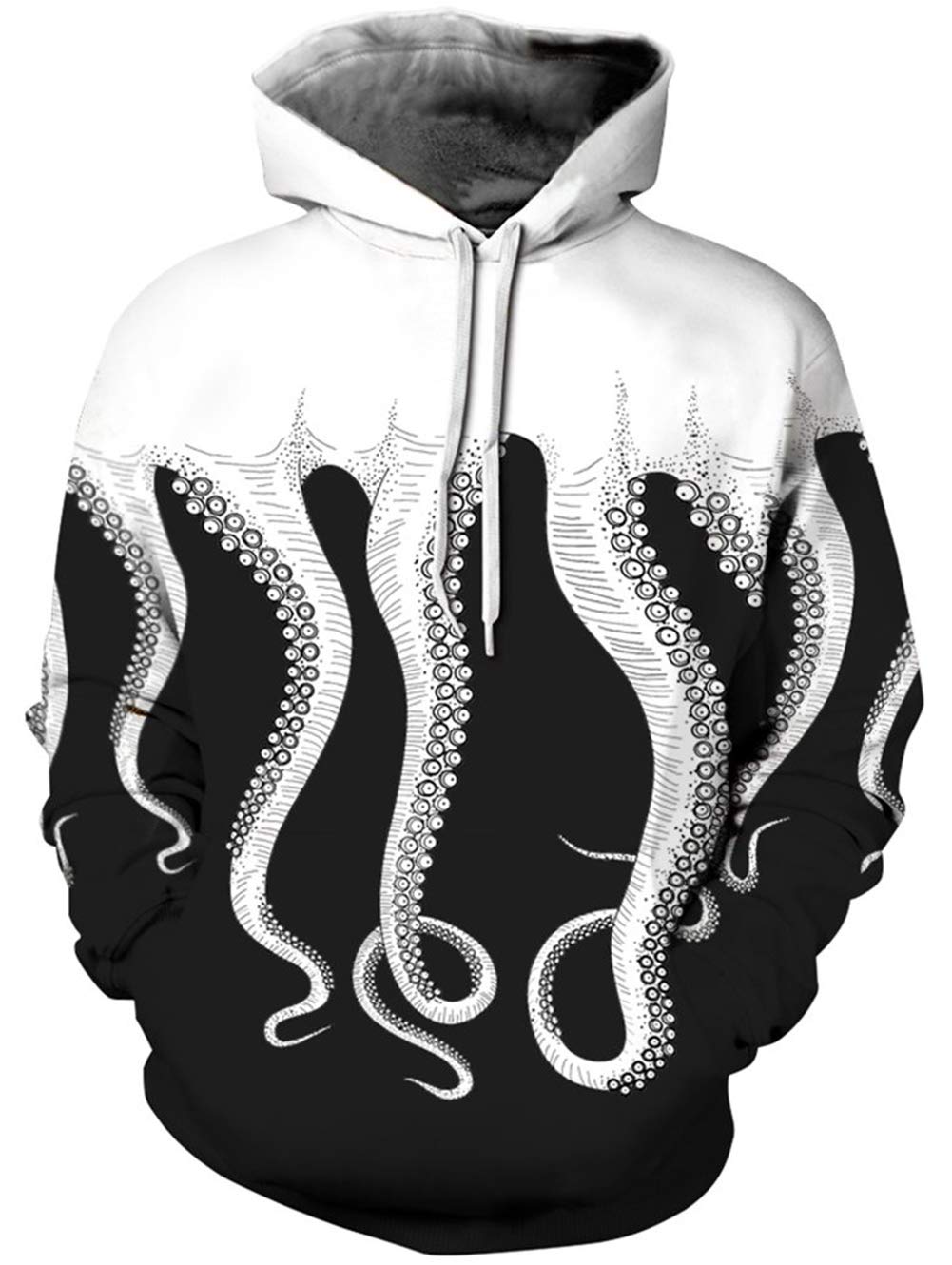 TUONROAD Galaxy Wolf Sudadera con Capucha Realistic Pullover Sportwear Sudadera con Capucha Deportes Pareja Sudaderas con Capucha Ligeras Casual con Capucha