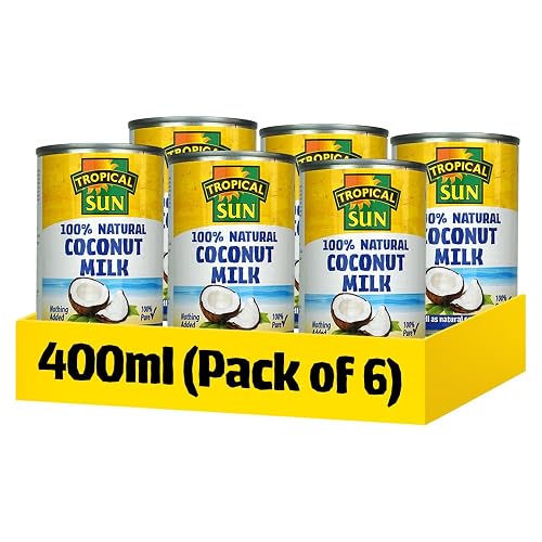 Tropical Sun Coconut Milk 100% Natural (Pack of 6)