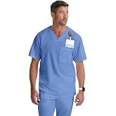 Grey's Anatomy Men's GRT091 Evan Top 2 Pocket V-Neck Scrub Top