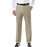 Haggar Men's Cool 18 Pro Classic Fit Flat Front Casual Stretch Performance Golf Pant - Regular and Big & Tall