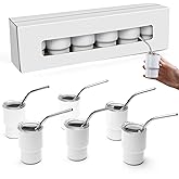 MAIKESUB 3 oz Mini Tumbler Shot Glass with Straw and Lid White Stainless Steel Sublimation Tumblers Double Wall Vacuum Insulated Cups, 6 Pack