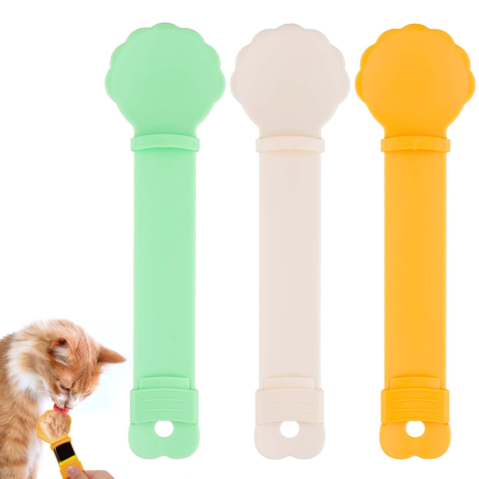 Photo 1 of 3-pcs Cute Shell Shape Cat Food Feeder, Multifunctional Lickable Wet Treat Dispenser (3 Colors)