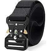 DOOPAI Tactical Belt for Men, 3Pack Military Nylon Web with Heavy Duty Quick Release Metal Buckle