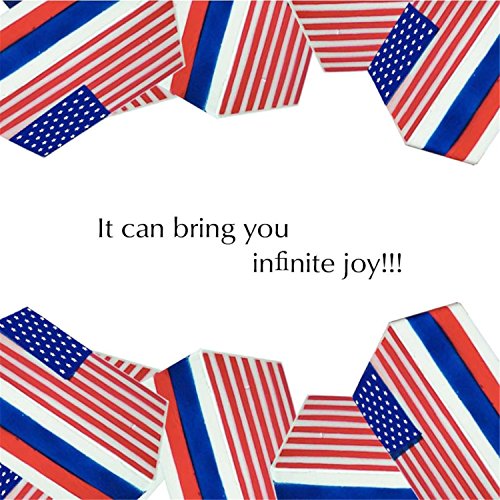 Independence Day Toys, KESEELY Squishies American Flag Slow Rising Cream Stress Relief Toys for 4th of July (A)