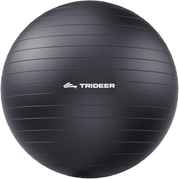 Trideer Gymnastikball – Ergonomischer Sitzball für Büro & Zuhause, Yoga Ball/Pilates Ball für Training, Rückenschule, Anti-Burst mit Pumpe