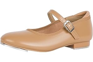Linodes Economy Unisex-Child Easy Slide Buckle Tap Shoe for Girls and Boys Maryjane Dance Flat