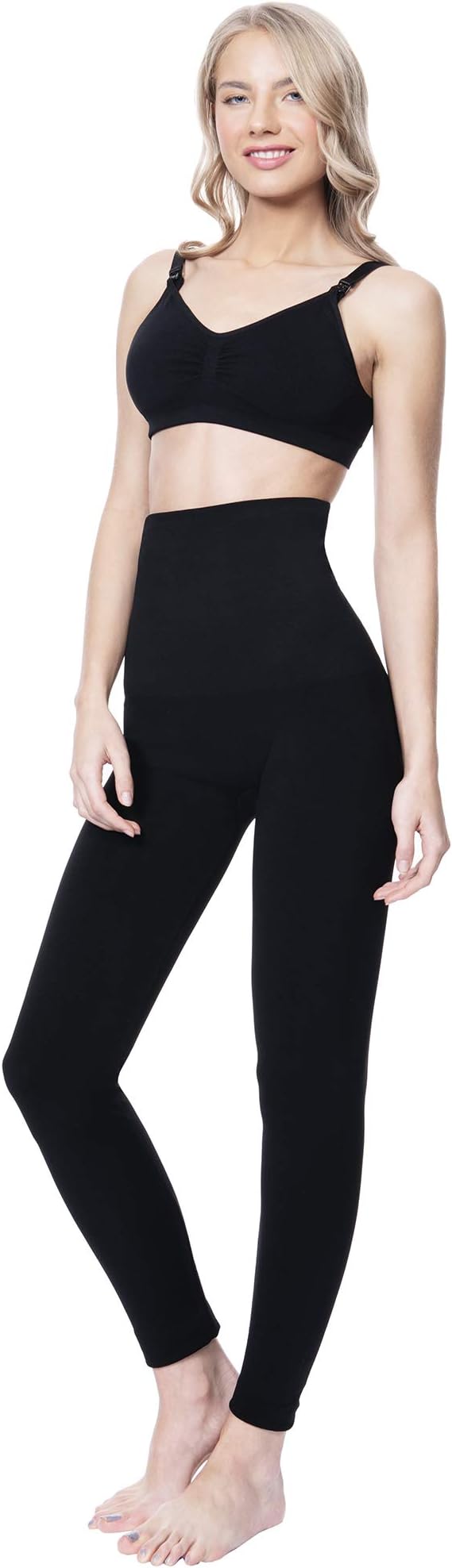 MOTHERS ESSENTIALS High Waist Tummy Compression Control Slimming Leggings