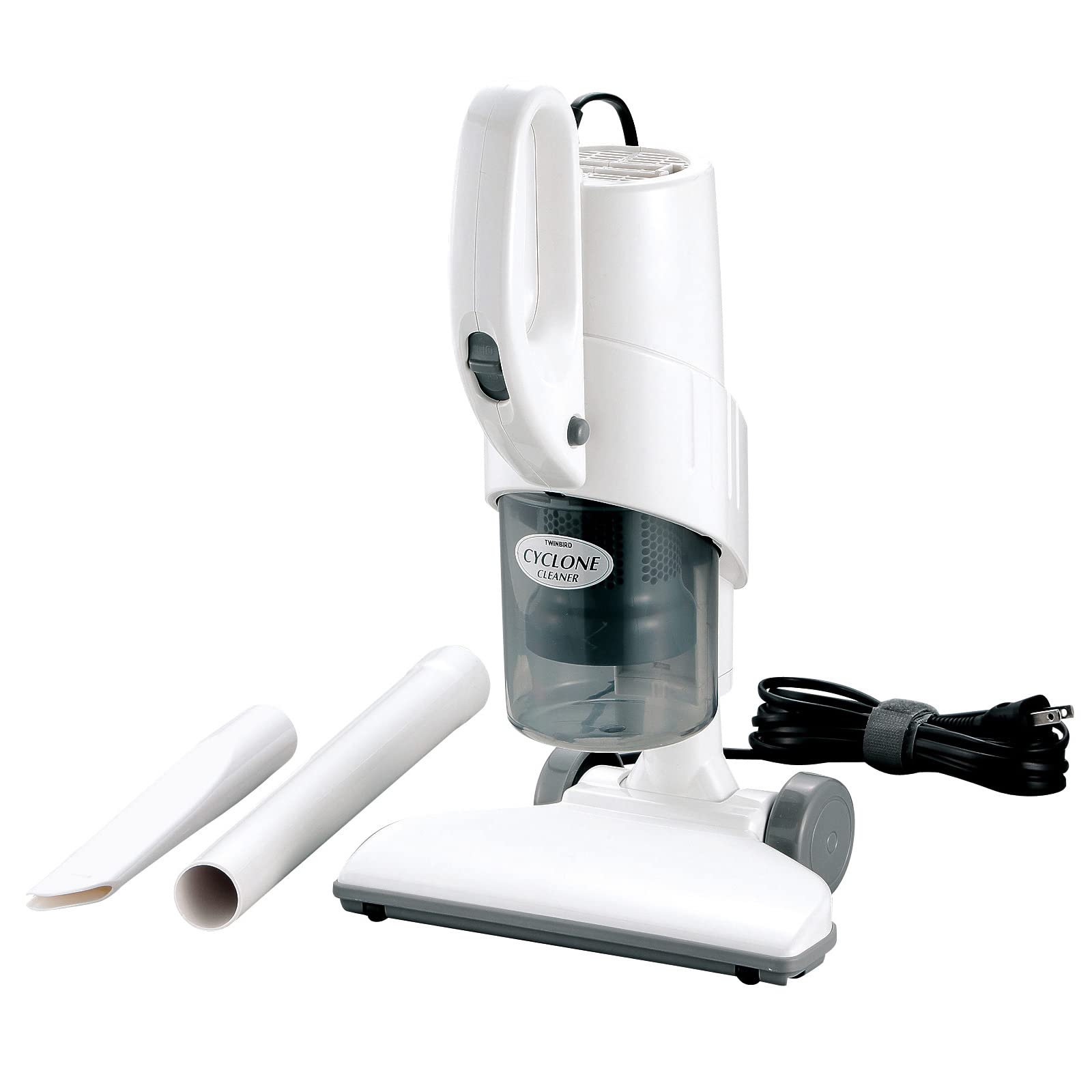 ツインバード 燕三条 掃除機 サイクロン ハンディ クリーナー 軽量 吸引力持続 自立 【メーカー保証1年】スケルトンブラック HC-E243SBK商品画像