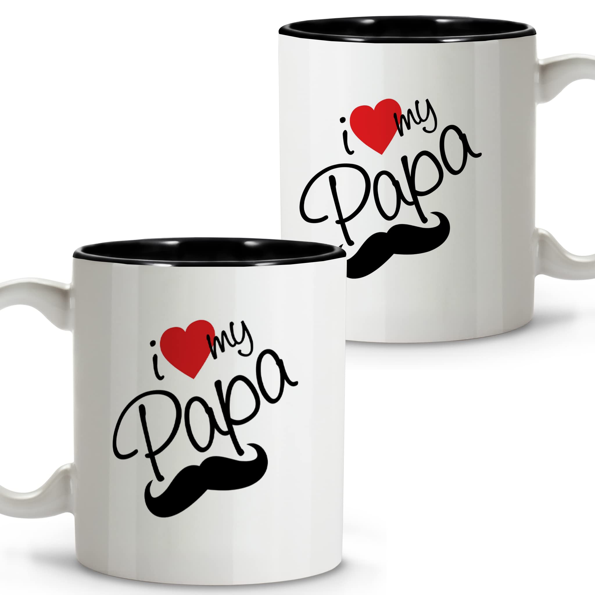 LolaPix Mugs for Parents. Funny Mugs. Breakfast Mugs. Original Ceramic Mug. 330 ml. Gifts with Phrases. My Papa