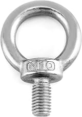 QWORK 4Pcs M10 Eye Bolts 200KG 304 Stainless Steel Lifting Ring Eye Bolts view 3
