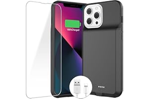 ZENEE Battery Case for iPhone 13/13 Pro/14/14 Pro, 2024 Upgraded 7000mAh Portable Extended Charger Case Cover for iPhone 13/13 Pro/Charging Case ，Black