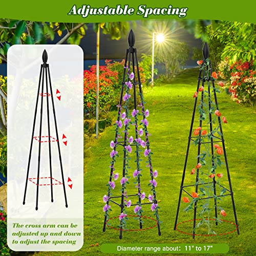 Garden Obelisk Trellis For Potted Climbing Plants Indoor & Outdoor, 47