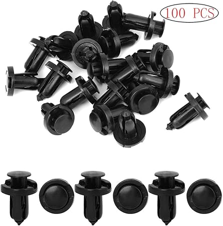 Amazon Autoam プッシュリベット クリップピン バンパークリップ リベットピン ブラック穴径 10mm ホンダ 車用 100個入り A17n 内張りはがし クリップクランプツール 車 バイク