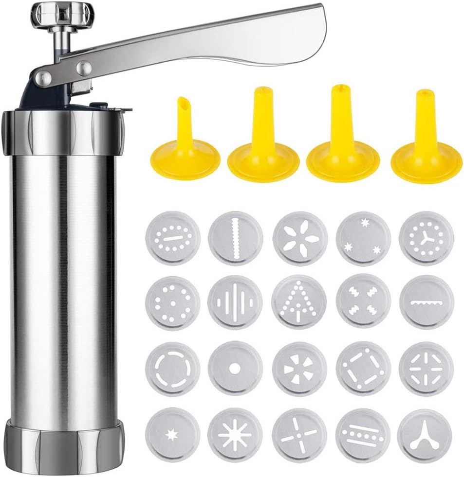 Limeow Presse A Biscuits Set Poche A Douille Ensemble Biscuits Buses Sets Emporte Pieces Avec Poussoirs Biscuit Press Set Pour Diy Decoration De Gateaux Pistolet Pour Biscuits Moules A Ptisserie Amazon Fr Cuisine Maison