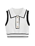 Verdusa Women's Button Down Old Money Striped