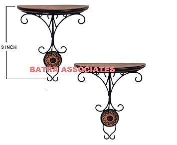 Batra Associates Pair Of Wooden Wall Bracket / Hanging