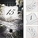 Adorox Scroll Edge Table Number 1-25 Cards Black and White Place Holder Wedding Party Decoration