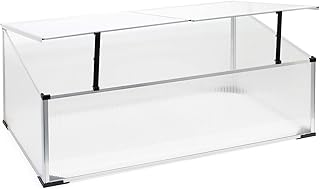 Frühbeet Gewächshaus aus Aluminium, 100x60x40cm, arretierbares Dach, witterungsbeständig, UV-Schutz