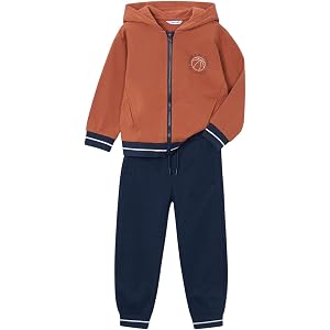 Mayoral Tracksuit w/hoodie print for Boys Brick red