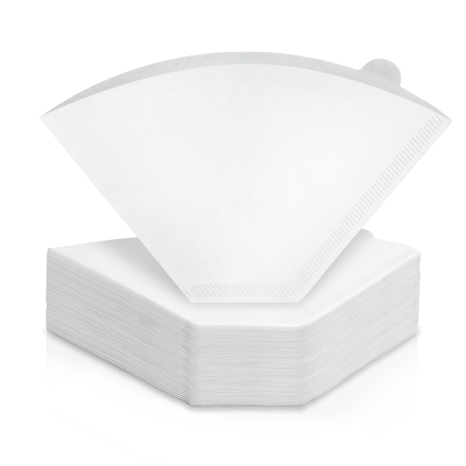 View 1 of 100 Count #4 Cone Coffee Filters Paper, No Smell of Wood Pulp Disposable U-shaped Coffee Filter, for Drip and Pour Over Coffee Maker