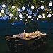 LALAPAO Globe String Lights 2 Pack Solar Powered Outdoor Lights 30 LED 19.7ft Crystal Ball Fairy String Light for Christmas Xmas Tree Garden Path Patio Home Lawn Holiday Wedding Decor Party (White)