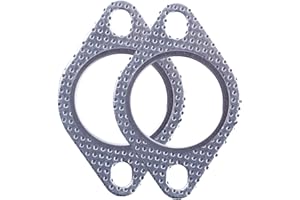 JOIUYOLJ Exhaust Flange Gasket 2 Inch 2 Pcs 2-Bolt for Front Down mid catback Manifold Pipe Muffler Tube Turbo invidia Replacements Repair…