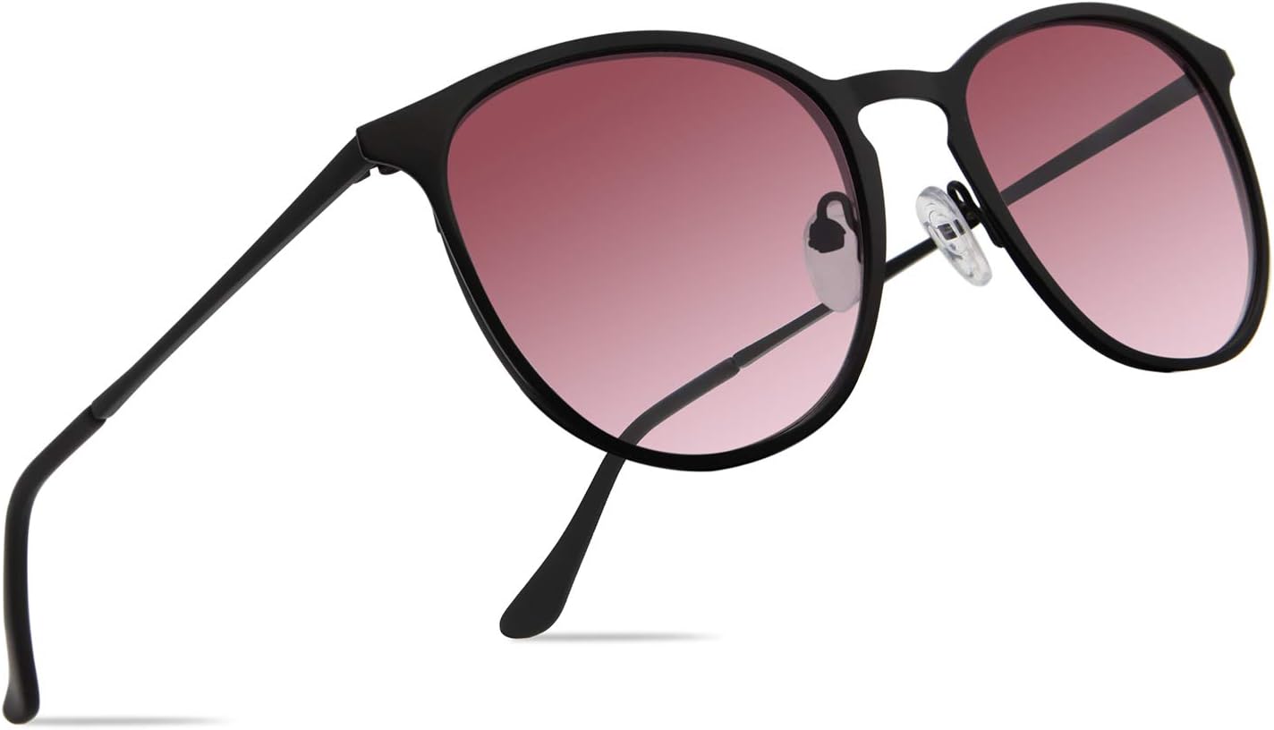 FaceWearClassic Round Retro Sunglasses UV400 Circle Lens Metal Frame Men Women FW1006