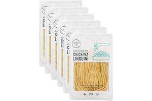 Chickpea Pasta, Linguini, Grain-Free, Gluten-Free, Fresh Organic Noodles, Cooks in Just 3 Minutes by Taste Republic, Frozen, 9oz (6 pack)
