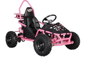 X-PRO Rover 50 Go Kart Gas Powered Pull Start Go Cart Rear Disc Brake with 6" Wheels (Pink)